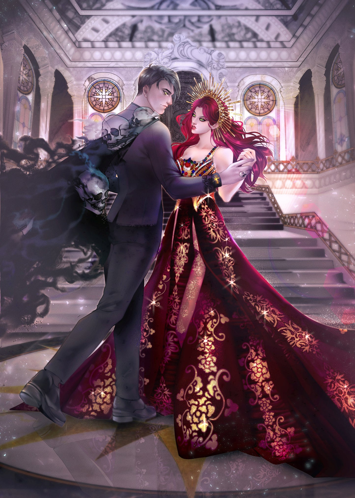 Kissed by Death - Grim & Vivien - Ballroom Print